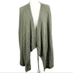 Lou & Grey On Point Waterfall Open Cardigan Sage green Size Medium